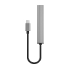 Hub AH-13 stacja dokująca rozdzielacz USB-C na 4x USB-A - szary