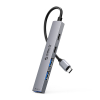 Hub YSB4-U2 stacja dokująca USB-C na USB-A USB-C - szary