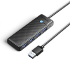 Hub PAPW4A-C3 rozdzielacz 4x USB-A - czarny