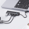Hub PAPW4A-C3 rozdzielacz 4x USB-A - czarny