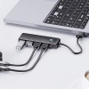 Hub PAPW4A-C3 rozdzielacz 4x USB-A - czarny