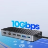 Hub stacja dokująca OM28PR-G2 z kieszenią na dysk M.2 USB-C - USB-A USB-C HDMI Ethernet - czarna
