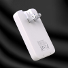 Ładowarka sieciowa podróżna ultracienka GaN 65W USB-A USB-C PD EU / US - biała