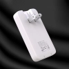 Ładowarka sieciowa podróżna ultracienka GaN 65W USB-A USB-C PD EU / US - biała