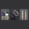 4w1 Kabel przewód smycz USB-A / USB-C / iPhone Lightning PD QC 65W 1.5m - różowy