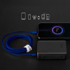 Kabel przewód w oplocie USB-C - USB-C 60W 1.5m - niebieski