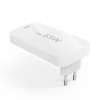 Ładowarka sieciowa składana GaN USB-C USB-A 65W - biała