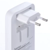 Ładowarka sieciowa składana GaN USB-C USB-A 65W - biała