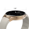Smartwatch Hama 8900 GPS AMOLED 1.32'' z beżowym paskiem silikonowym - złoty