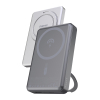 Powerbank K28 10000mAh z MagSafe z metalową obudową i podstawką PD 22.5W - szary