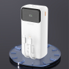 Powerbank 30000mAh z wbudowanymi kablami PD 22.5W - biały