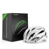 Kask rowerowy z szybką odpinanymi okularami z filtrem UV unisex - czarno brązowy