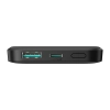 Powerbank indukcyjny 5000mAh USB-A USB-C 20W z kablem USB-C - czarny