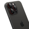 Szkło hartowane na aparat do iPhone 14 Pro/Pro Max/15 Pro/Pro Max/16 Pro/16 Pro Max - czarne z czerwoną obwódką