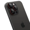 Szkło hartowane na aparat do iPhone 14 Pro/Pro Max/15 Pro/Pro Max/16 Pro/16 Pro Max - czarne z czerwoną obwódką