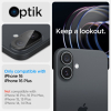 Szkło na aparat do iPhone 16 / 16 PLUS czarne - 2 szt.