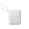 Powerbank 10000mAh 22.5W z wbudowanymi kablami USB-C Lightning - biały