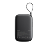 Powerbank 10000mAh z wbudowanym kablem 22.5W USB-C 0.25 cm - czarny