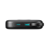 Powerbank 10000mAh z wbudowanym kablem 22.5W USB-C 0.25 cm - czarny