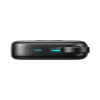 Powerbank 10000mAh z wbudowanym kablem 22.5W USB-C 0.25 cm - czarny