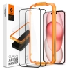 Szkło hartowane ochronne na iPhone 15 Plus ALM Glass FC - czarne 2 szt.