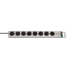 Listwa antyprzepięciowa Super-Solid 8 gniazd 2.5m 13.500A - srebrna