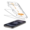 Szkło hartowane na iPhone 15 / 16 z ramką instlacyjną Quick Set+ - 2 szt.