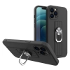 Silikonowe etui z uchwytem na palec i podstawką do Xiaomi Poco M4 Pro 5G Ring Case - czarny