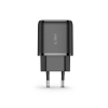 Ładowarka sieciowa USB-C PD 20W / USB-A QC 3.0 - czarna