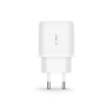 Ładowarka sieciowa USB-C PD 20W / USB-A QC 3.0 z kablem USB-C / iPhone Lightning - biała