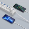 Ładowarka sieciowa USB-C PD 20W / USB-A QC 3.0 z kablem USB-C / iPhone Lightning - biała