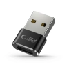Adapter przejsciówka USB-A (męski) - USB-C (żeński) - czarny
