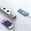Ładowarka sieciowa 2x USB-C PD / USB-A QC 30W - biała