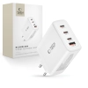 Ładowarka sieciowa GaN 3x USB-C PD USB-A QC 100W - biała