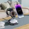 Ładowarka indukcyjna 3w1 z MagSafe na smartfon Apple Watch AirPods - czarna