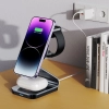 Ładowarka indukcyjna 3w1 z MagSafe na smartfon Apple Watch AirPods - czarna
