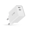 Ładowarka sieciowa 2x USB-C PD 35W - biała
