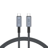 Kabel przewód szybki USB-C 4.0 PD 240W 8K 40Gbps 1m - szary