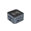 12w1 Hub z ładowarką bezprzewodową USB-A USB-C HDMI RJ45 SD TF mini jack - szary