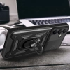 Pancerne etui na Samsung Galaxy A56 z podstawką osłoną aparatu Hybrid Armor Camshield - czarne