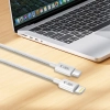 Kabel przewód USB-C - iPhone Lightning PD 27W 3A 100 cm - szary