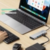 5w1 HUB Adapter USB-C PD USB-A HDMI 4K 60Hz 100W - szary
