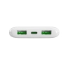 Powerbank 10000mAh USBA USB-C 22.5W - biały