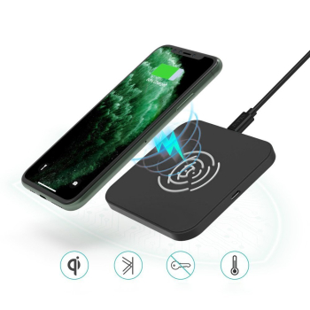 Ładowarka bezprzewodowa Qi 10W do telefonu i słuchawek czarny
