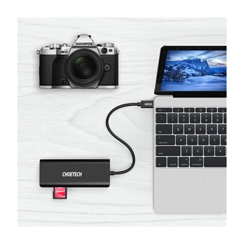 Stacja dokująca adapter hub USB Typ C 6w1 100W PD czarny
