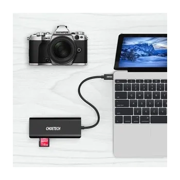 Stacja dokująca adapter hub USB Typ C 6w1 100W PD czarny