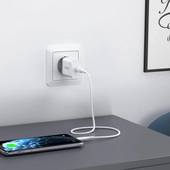 Ładowarka sieciowa USB Typ C PD 20W biały
