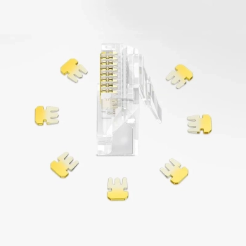 Wtyczka końcówka RJ45 8P8C Cat 6 przezroczysta ZESTAW 10szt