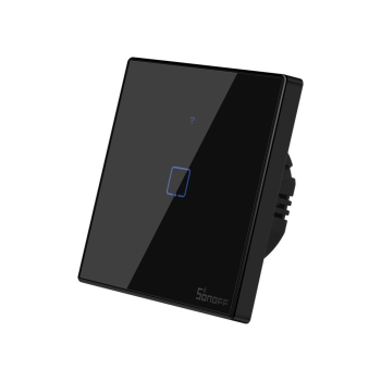 Dotykowy włącznik światła przełącznik przycisk WiFi 433 MHz RF czarny T3EU1C-TX