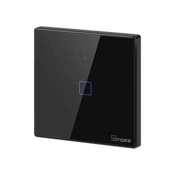 Dotykowy włącznik światła przełącznik przycisk WiFi 433 MHz RF czarny T3EU1C-TX